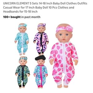 Colorful Baby Doll Clothes Set